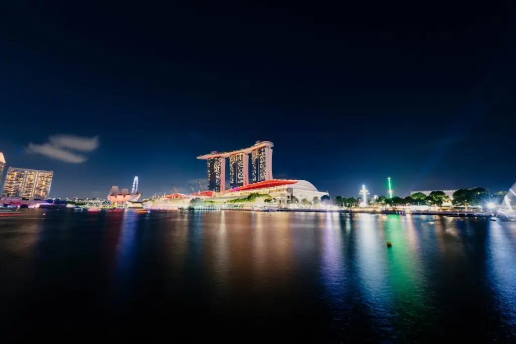 Marina Bay Sands and waterfront reflections in Singapore